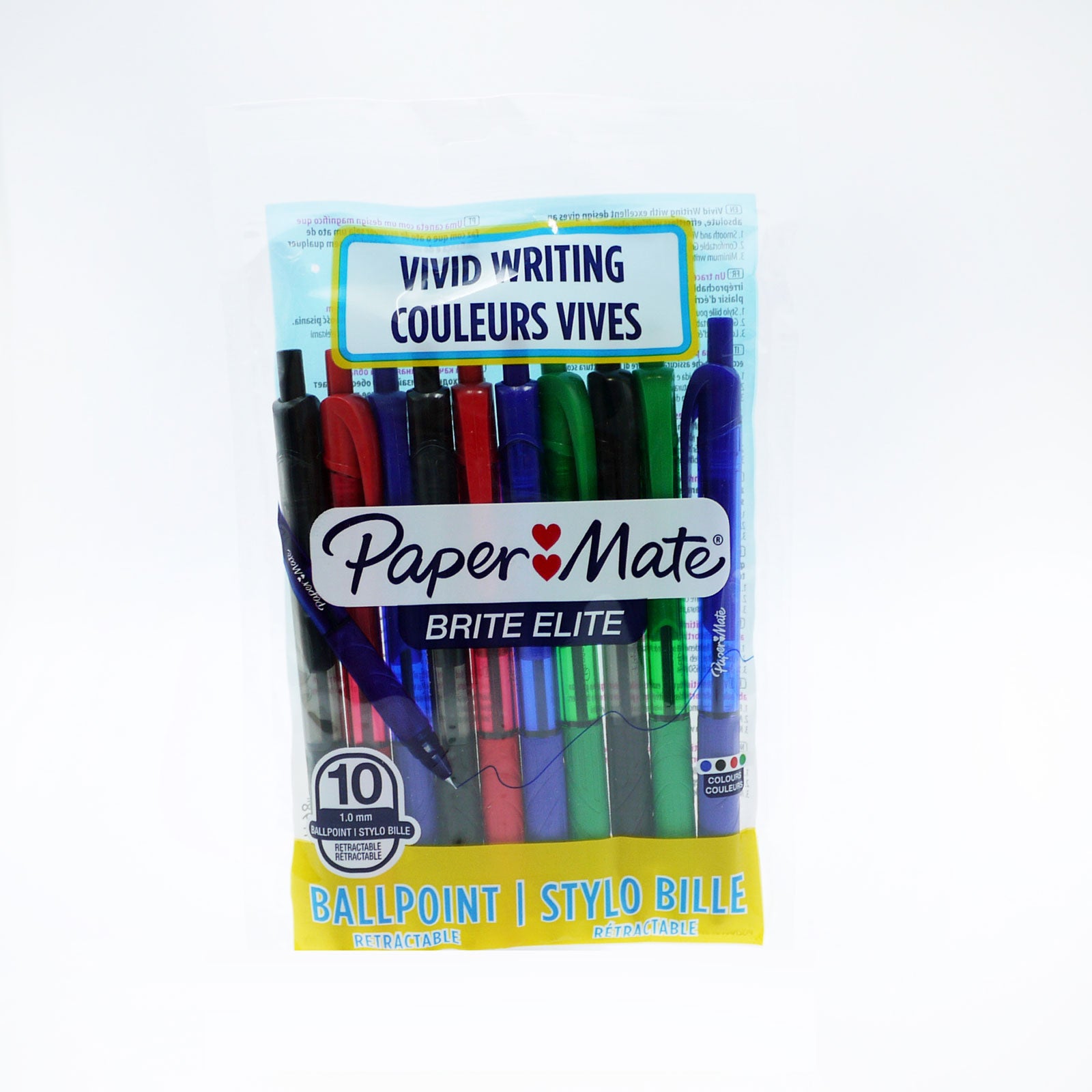 PAPERMATE Brite Elite Coloured Pens 10pk PAPERMATE Brite Elite Coloured Pens 10pk